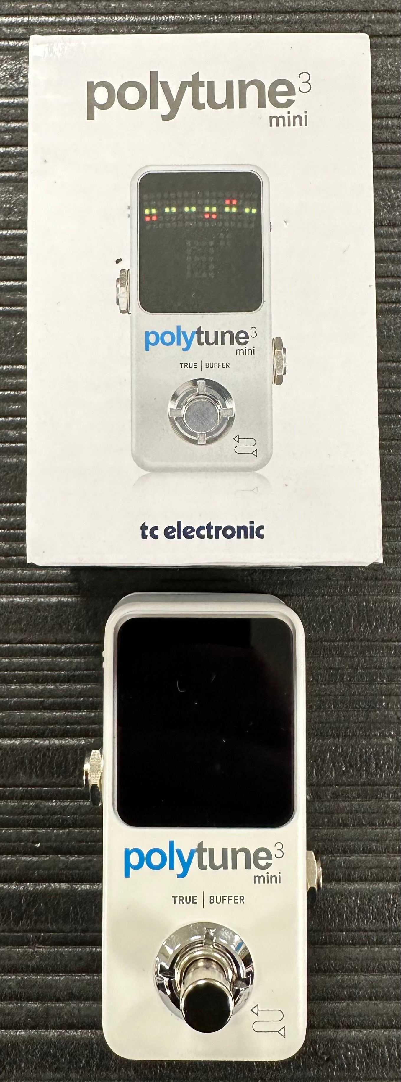 Top with box of Used TC Electronic Polytune 3 Mini Tuner w/box TSS4282