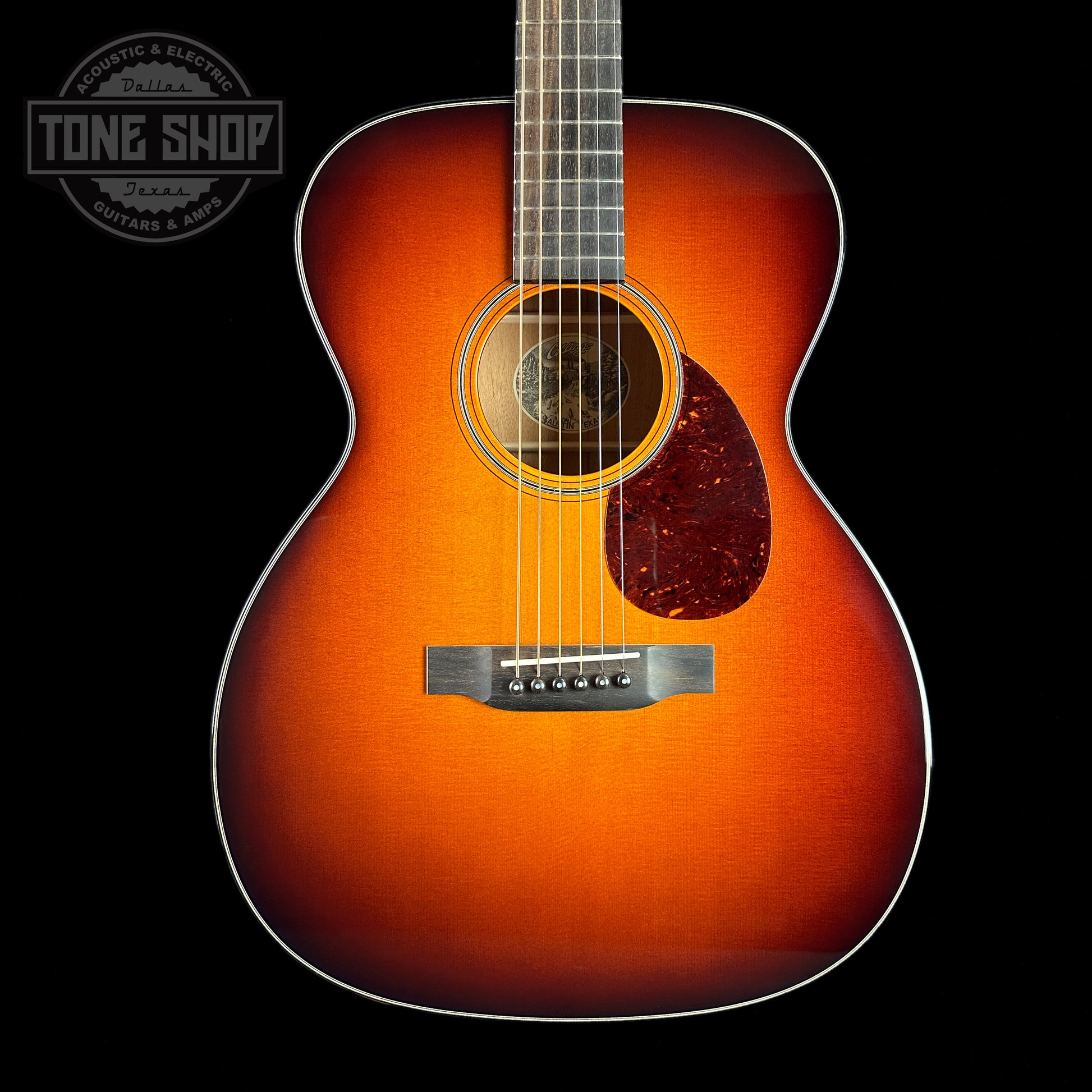 Front of OM1 Sunburst Sitka/Mahogany.