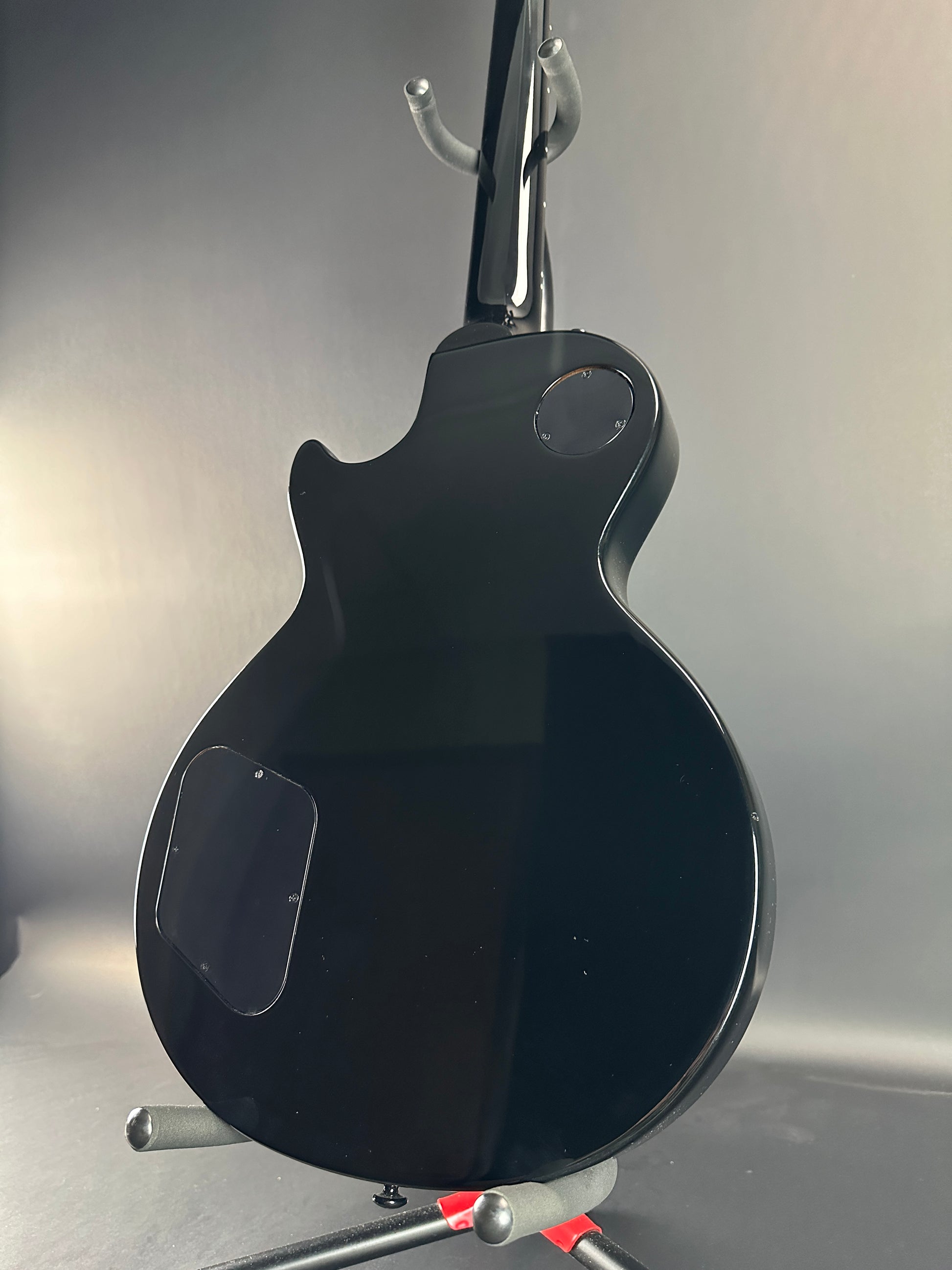 Back angle of Used Gibson Les Paul Studio Dark Ebony.