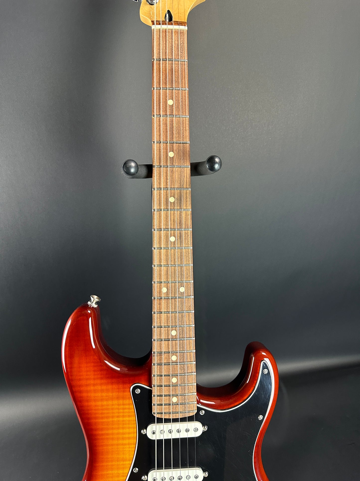 Fretboard of Used Fender Player Stratocaster Plus Top Sunburst.