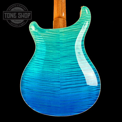 Back of PRS Wood Library Hollowbody II Piezo 10-top Blue Fade Braz RW.