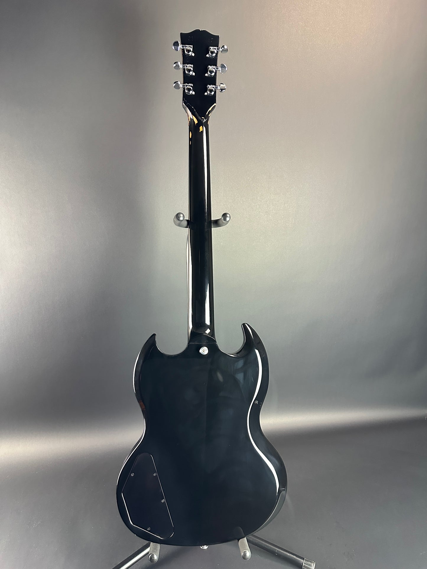 Back of Used Gibson SG Modern Trans Ebony Fade.