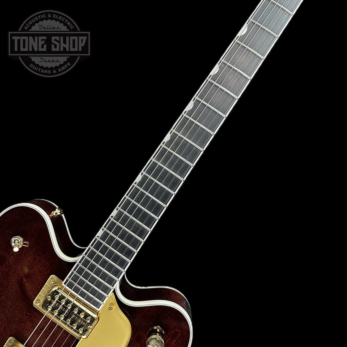 Fretboard of Used Gretsch Country Gentleman Player G6122TG.