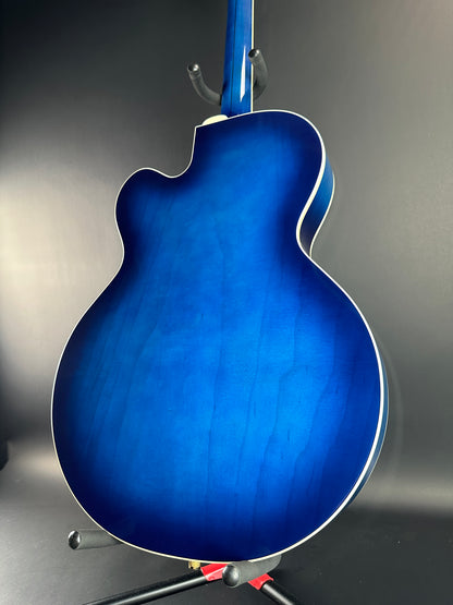 Back angle of Used Gretsch G6120 SB Blueburst.