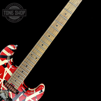 Fretboard of Used EVH Striped Series Frankie Relic.