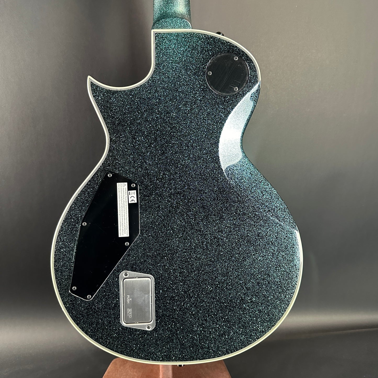 Back of Used ESP E-II Eclipse Granite Sparkle.