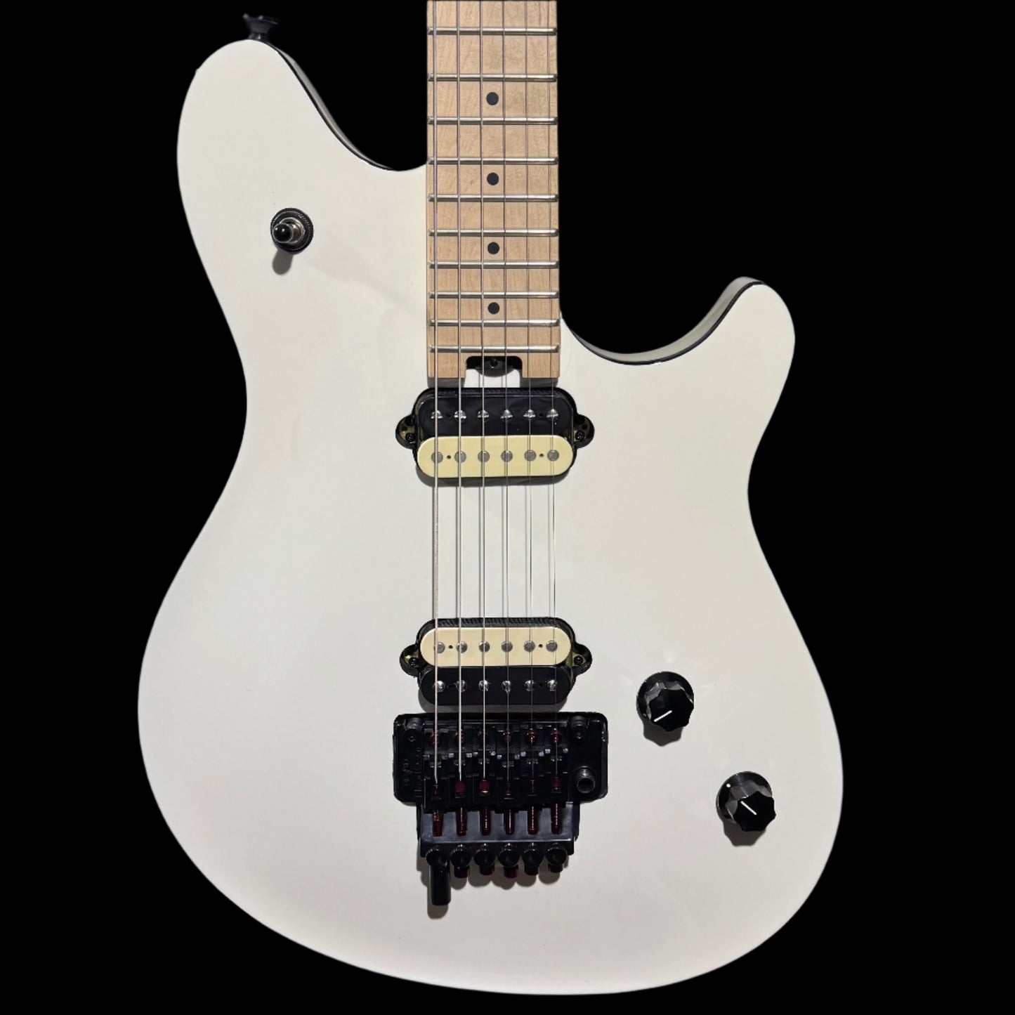 Front of Used EVH Wolfgang Special White w/case TSS4943