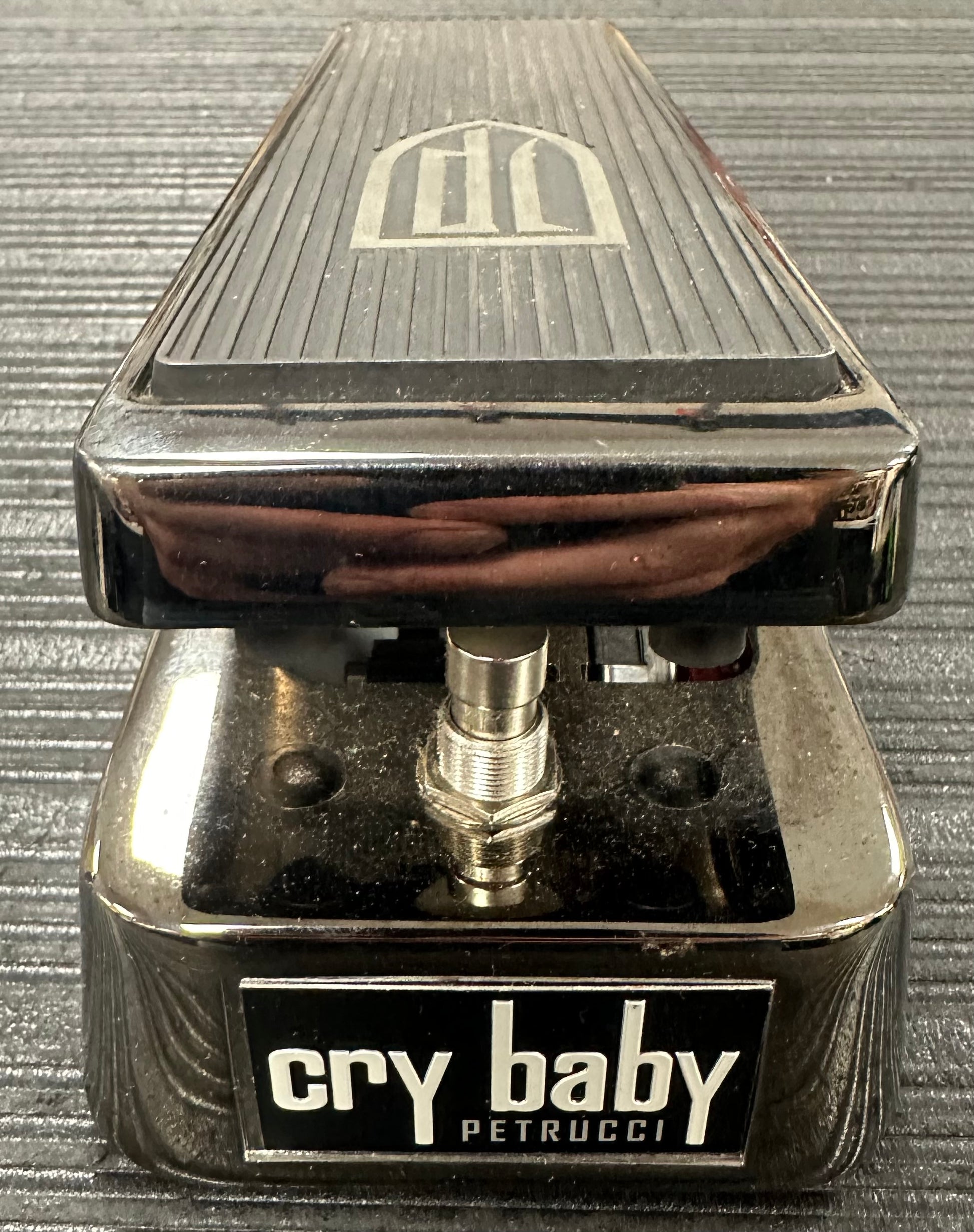 Back of Used Dunlop JP95 John Petrucci Signature Cry Baby Wah TSS4311