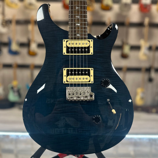 Front of Used PRS SE Custom 24 Whale Blue w/bag TSS4296