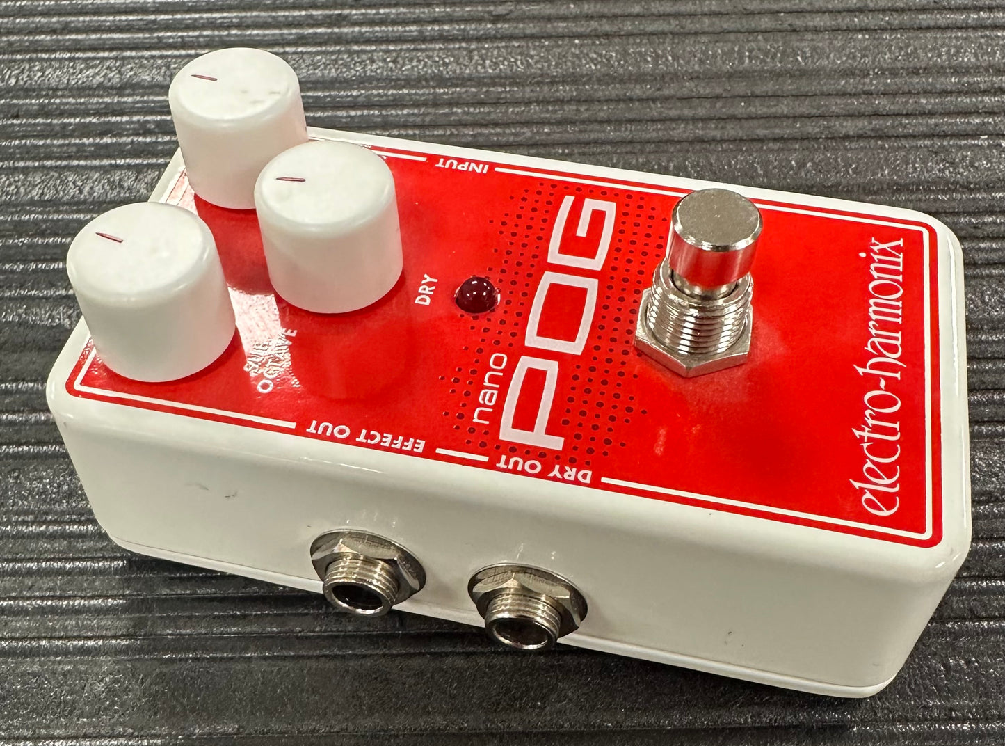 side of Used EHX Electro Harmonix Nano Pog Octave w/box TSS4166