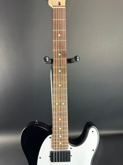 Fretboard of Used Squier Jim Root Tele Black.