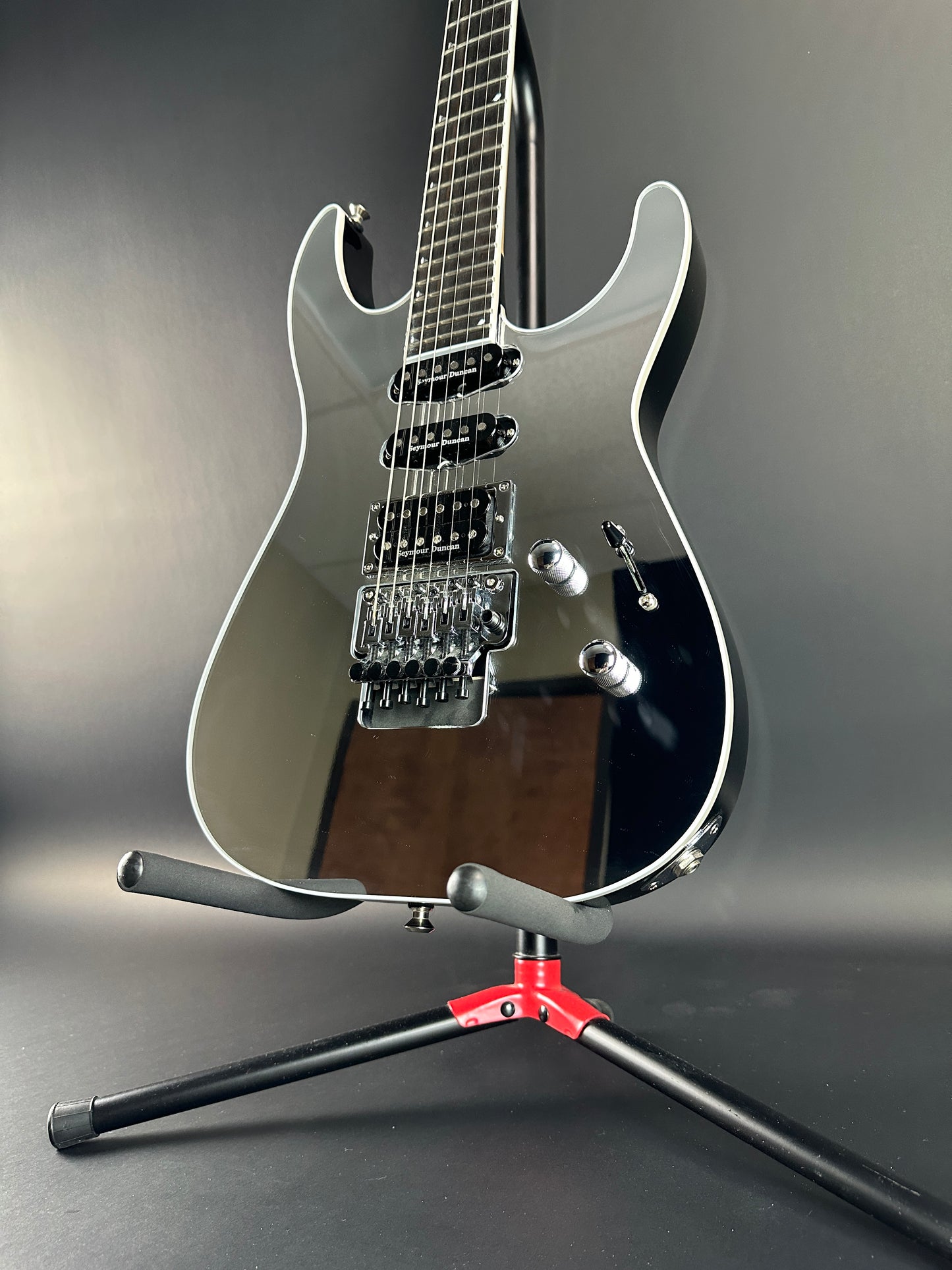 Front angle of Used Jackson Pro Series Soloist SL3R Ebony Fingerboard Mirror.