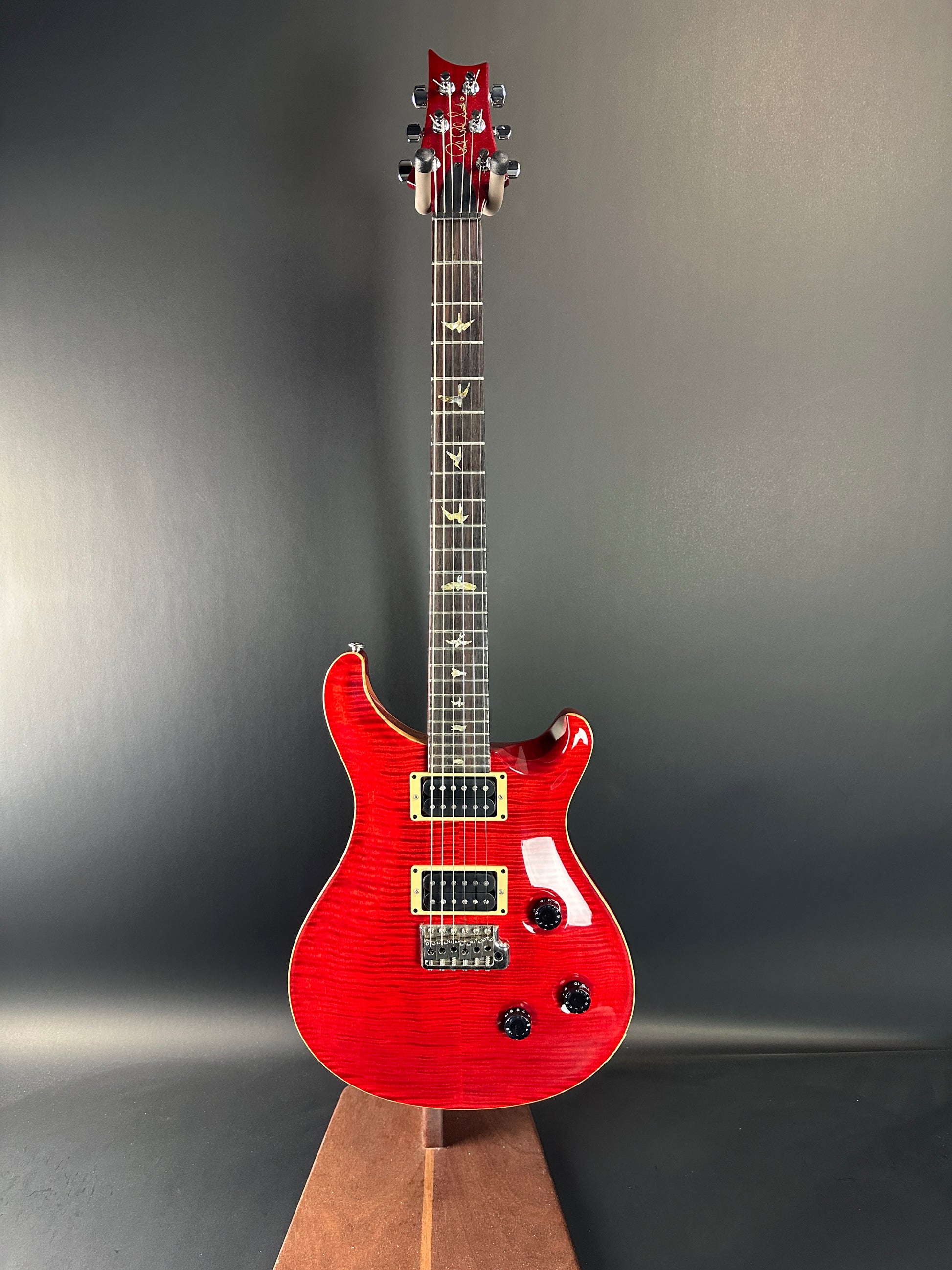 Full front of Used 2006 PRS Custom 24 10 Top Ruby Red.