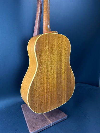 Back angle of Vintage 1967 Epiphone Texan FT79N Natural.