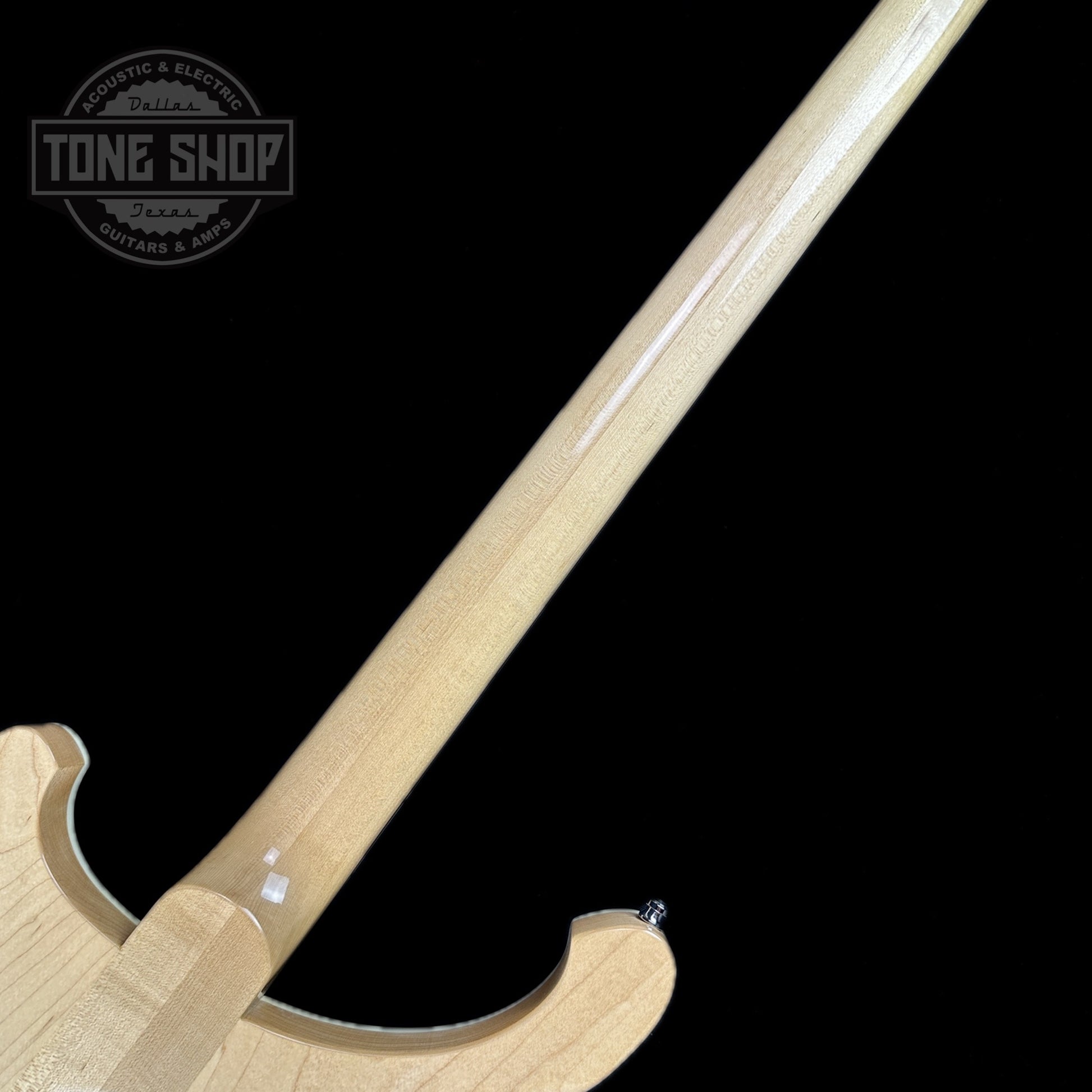 Back of neck of Used 2013 Rickenbacker 4003 Maple Glow Bass.