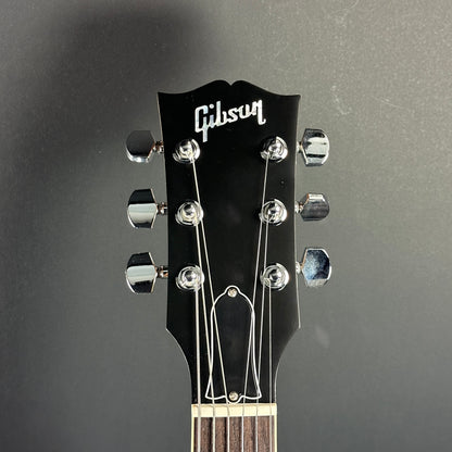 Front of headstock of Used Gibson Les Paul Standard "Greeny".