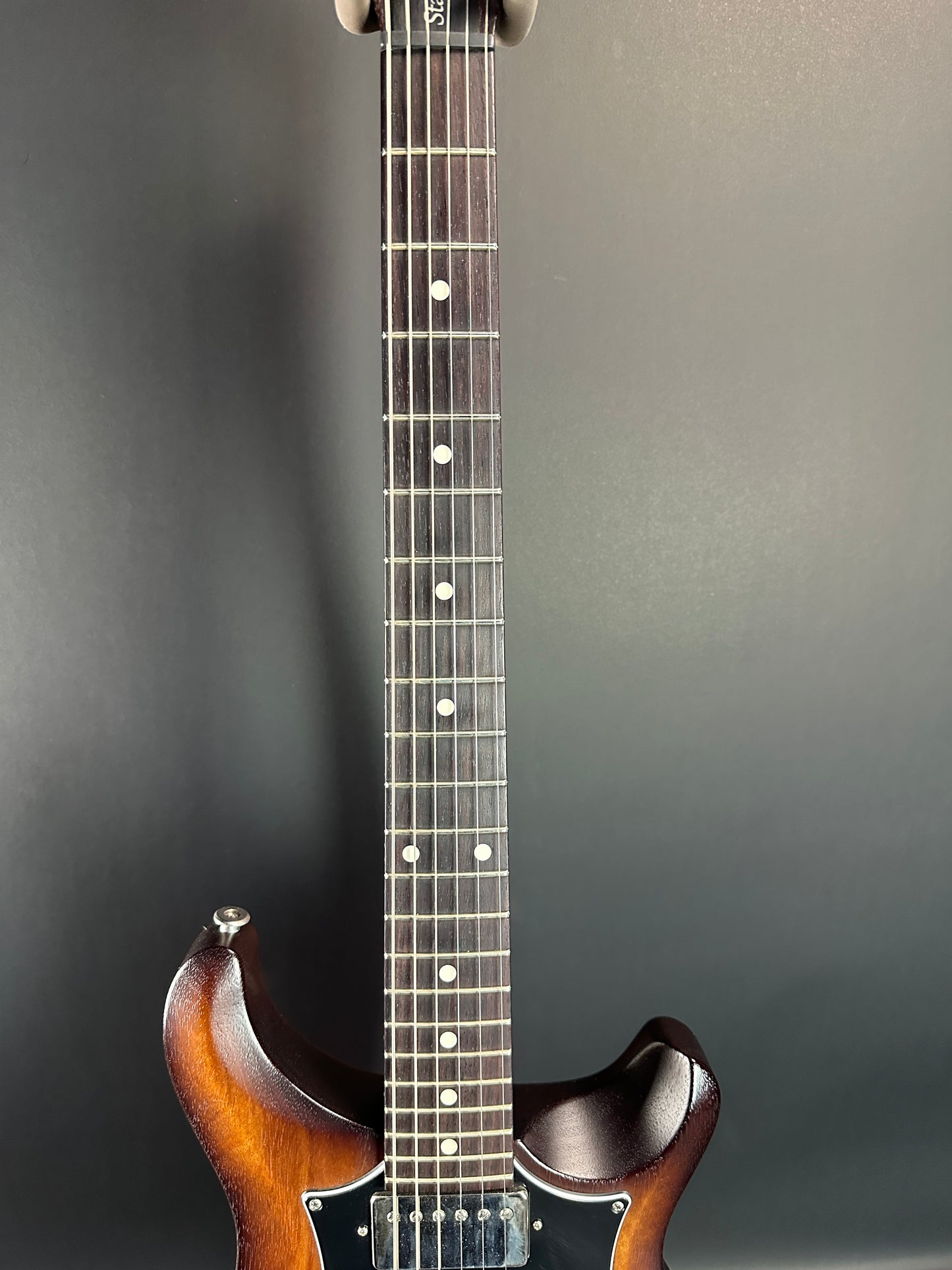 Fretboard of Used 2023 PRS S2 Standard 22 Satin Tobacco Burst.