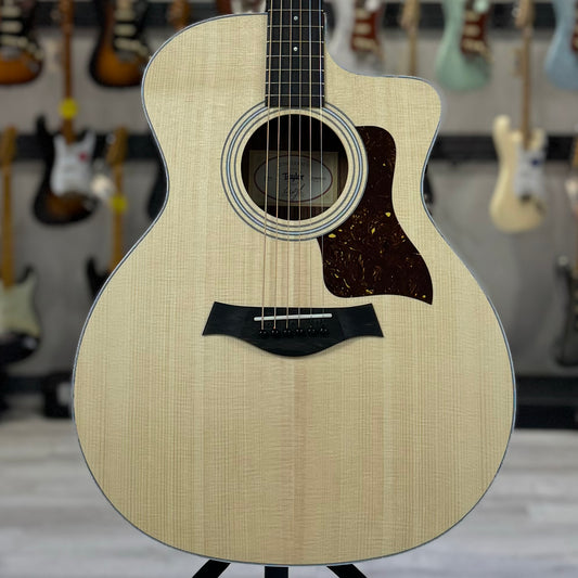 Front of Used Taylor 214ce Natural w/bag