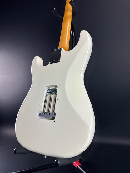 Back angle of Used Fender American Vintage II Strat '61 Olympic White.