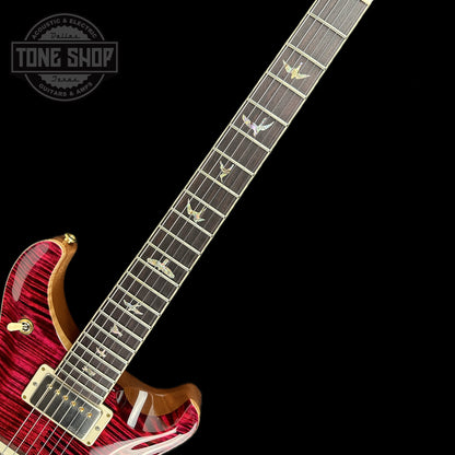 Fretboard of PRS Paul Reed Smith McCarty 594 Red Tiger 10 Top Birds.