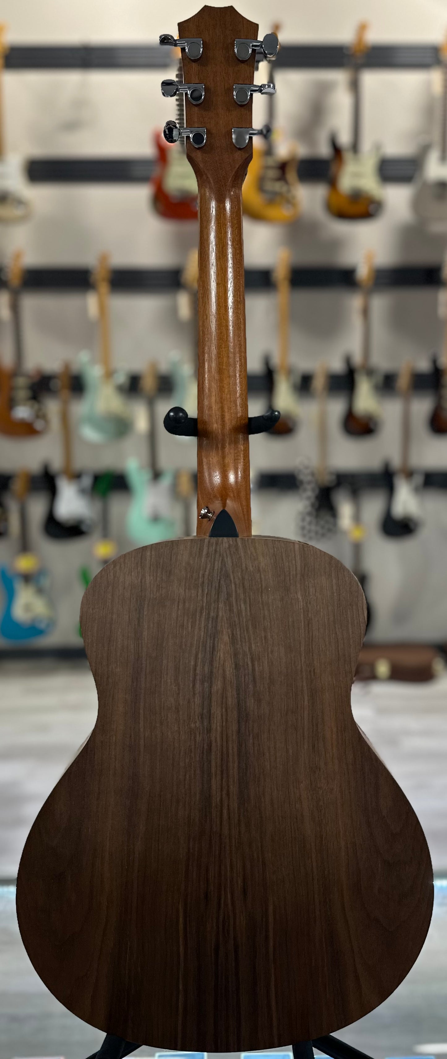 Full back of Used Taylor GS Mini-E Walnut w/bag TSS4152