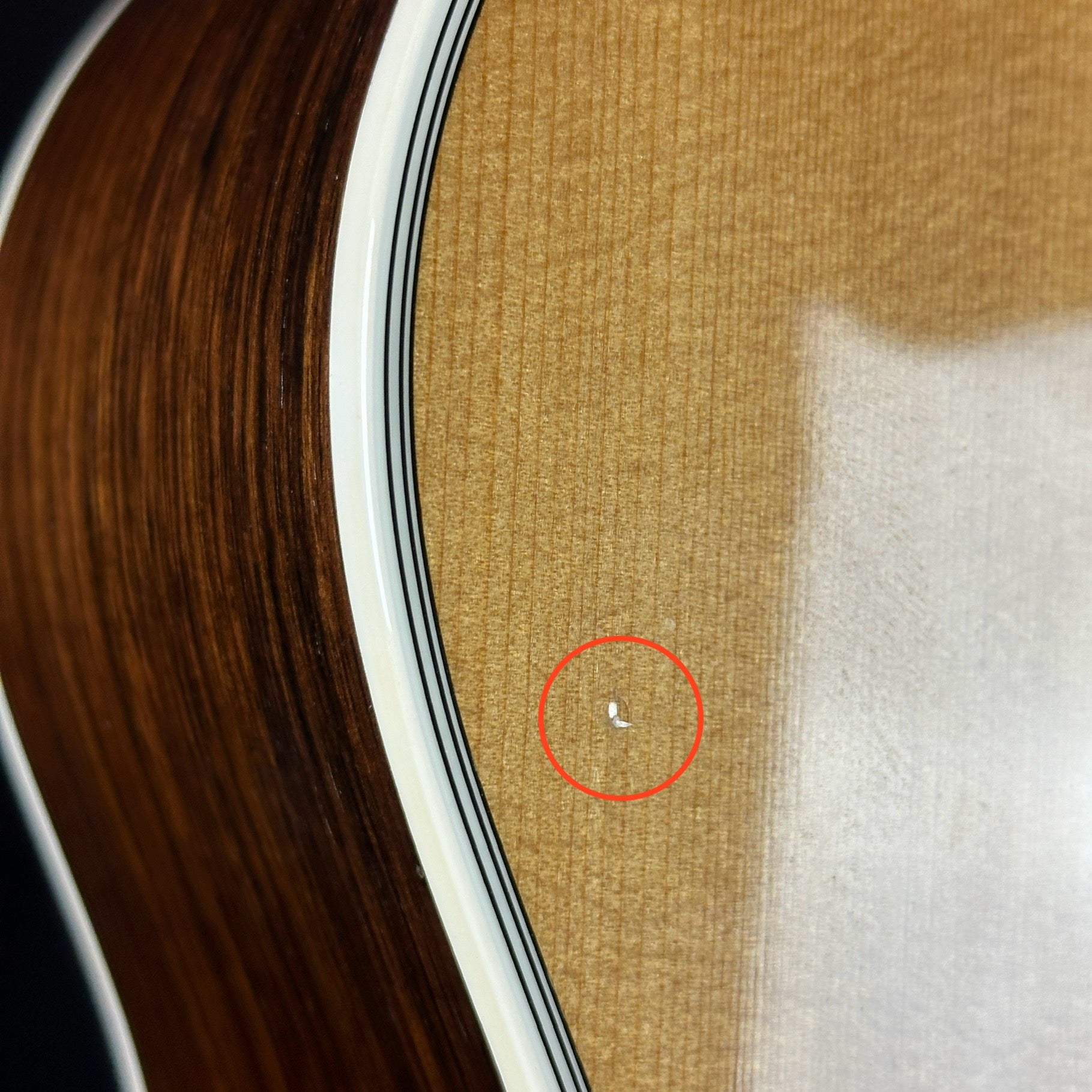 Mark on body of Used Taylor 815ce.