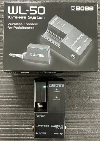 Top of with box of Used Boss WL-50 Wireless