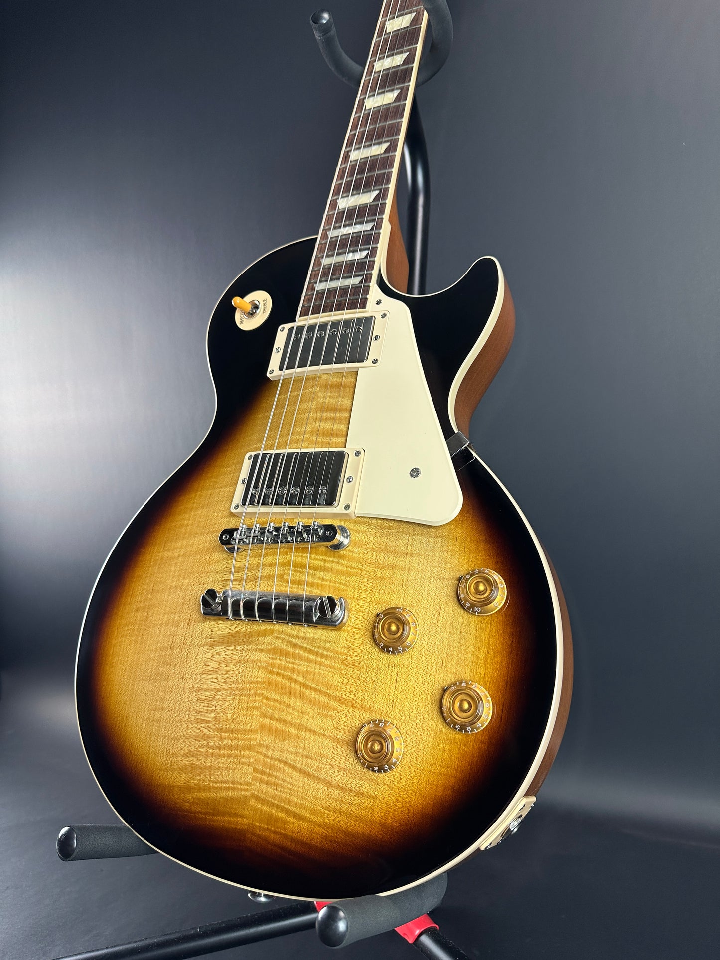 Front angle of Used Gibson Les Paul Standard 50s Tobacco Sunburst.