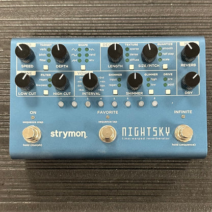 Top of Used Strymon Nightsky Time Warped Reverberator w/box TSS4162