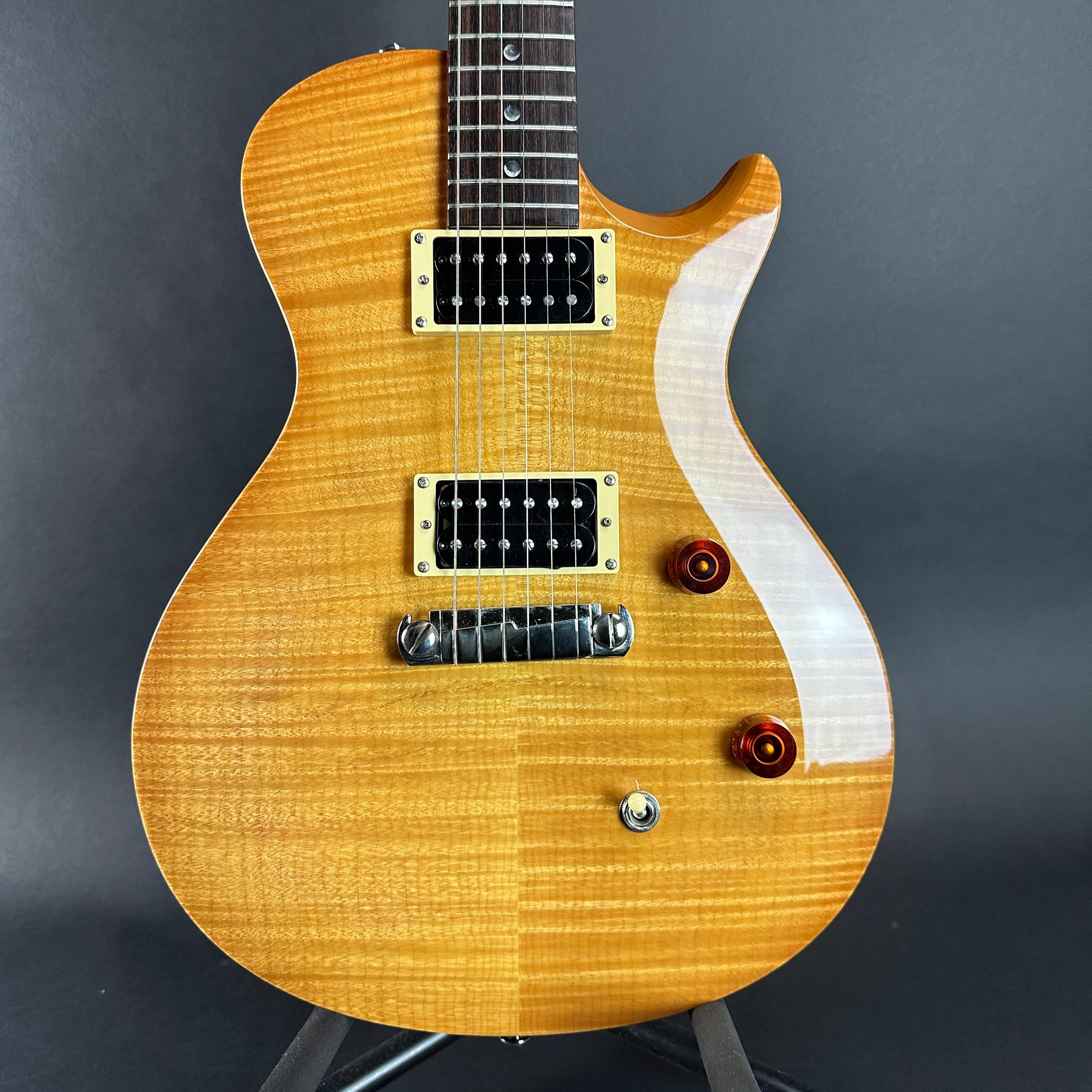 Front of Used PRS SE Singlecut Natural.