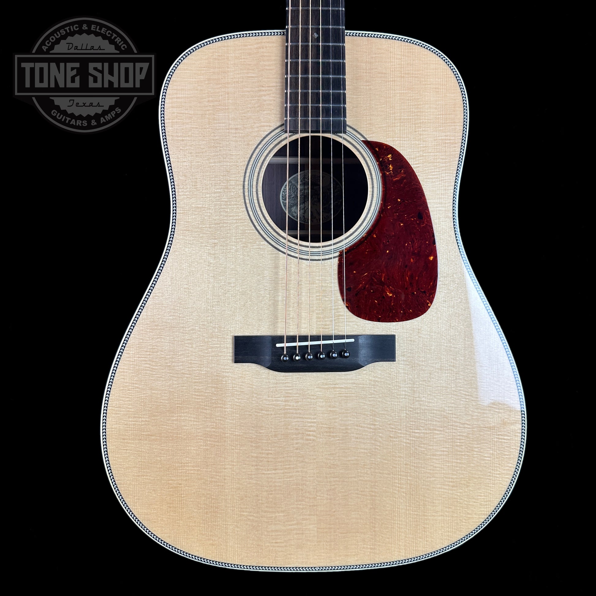 Front of Collings D2H Satin Neck Sitka/EIR.