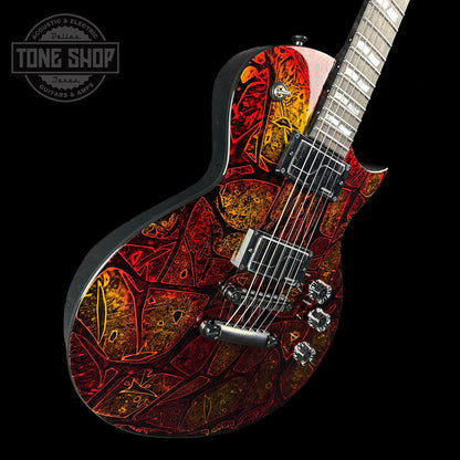 Front angle of ESP USA Eclipse Hellfire.