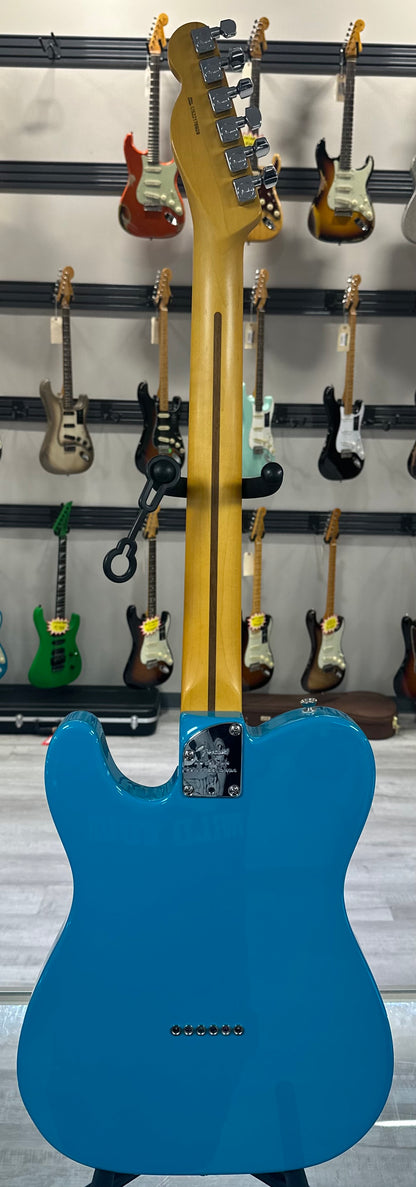 Full back of Used American Professional II Telecaster Miami Blue w/case TSS4295