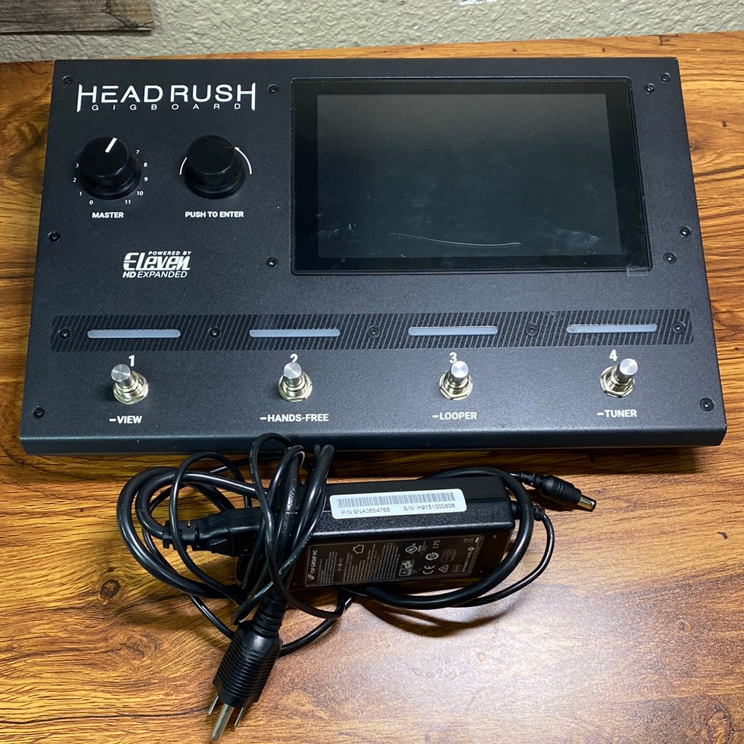 Top angle of Used Headrush Gigboard FX Processor TSU16275 contents.