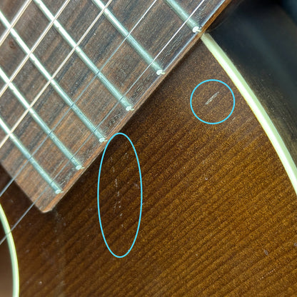 Marks near fretboard of Used Waterloo WL14XTR.