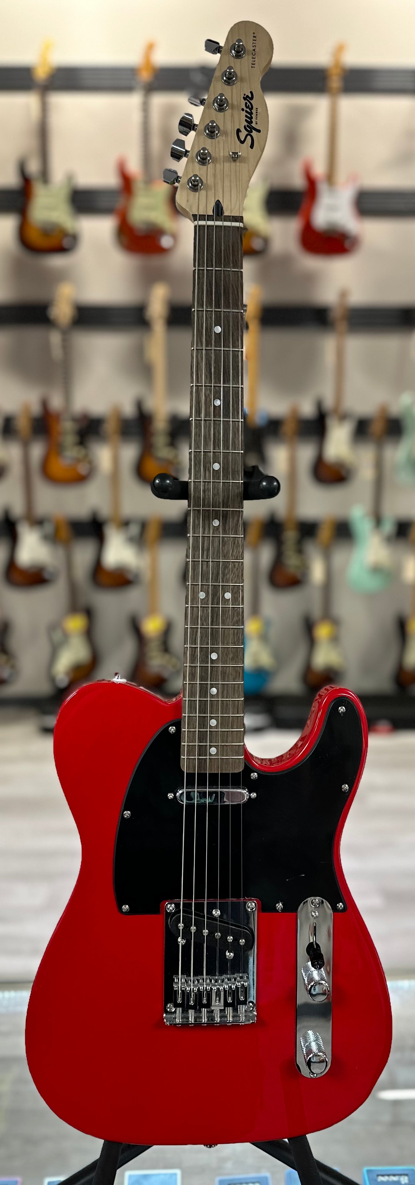 Full front of Used Squier Sonic Telecaster Torino Red TSS4423