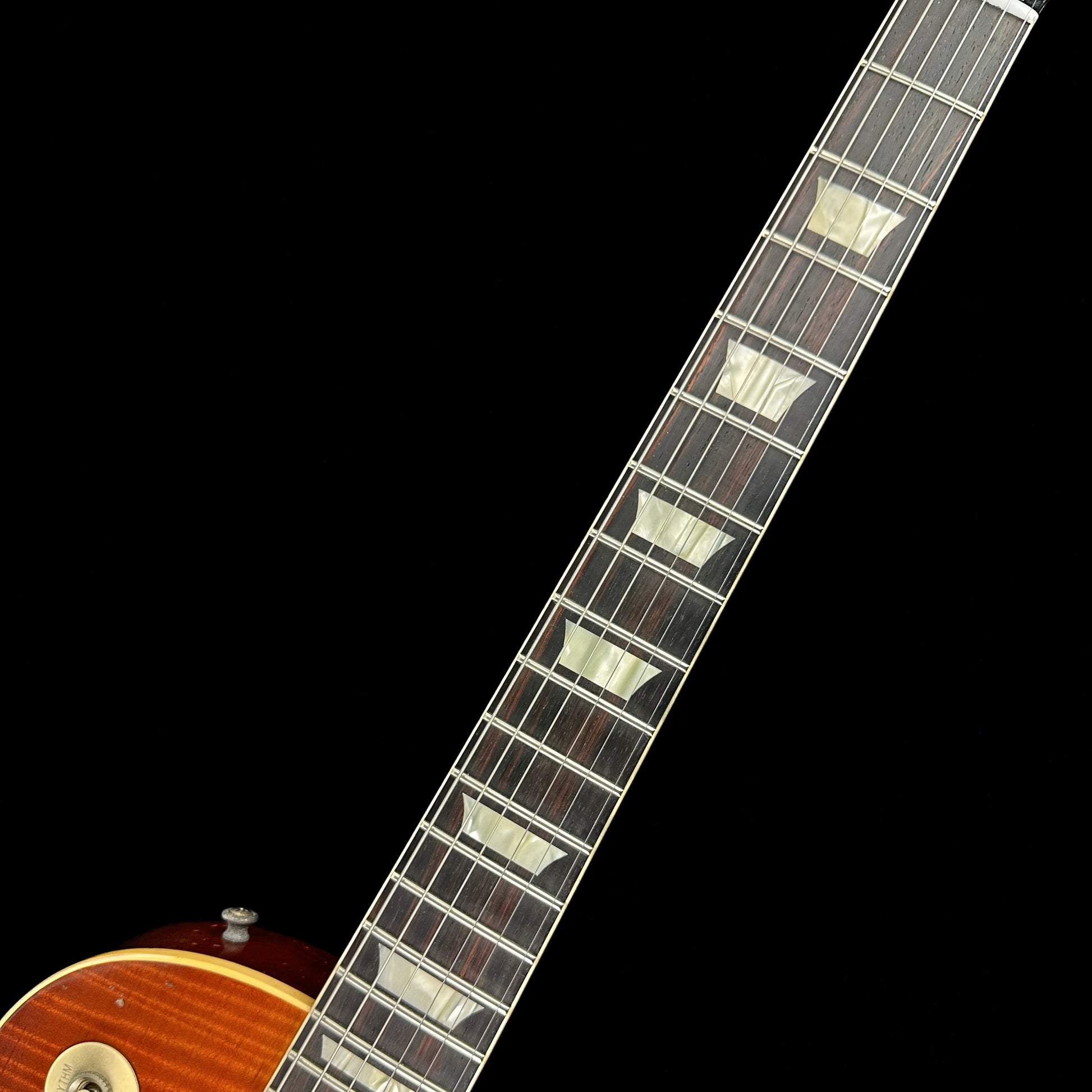 Fretboard of Gibson Custom Shop 59 Les Paul Standard Brazilian RW Tom's Tea Murphy Lab Heavy Aged NH.