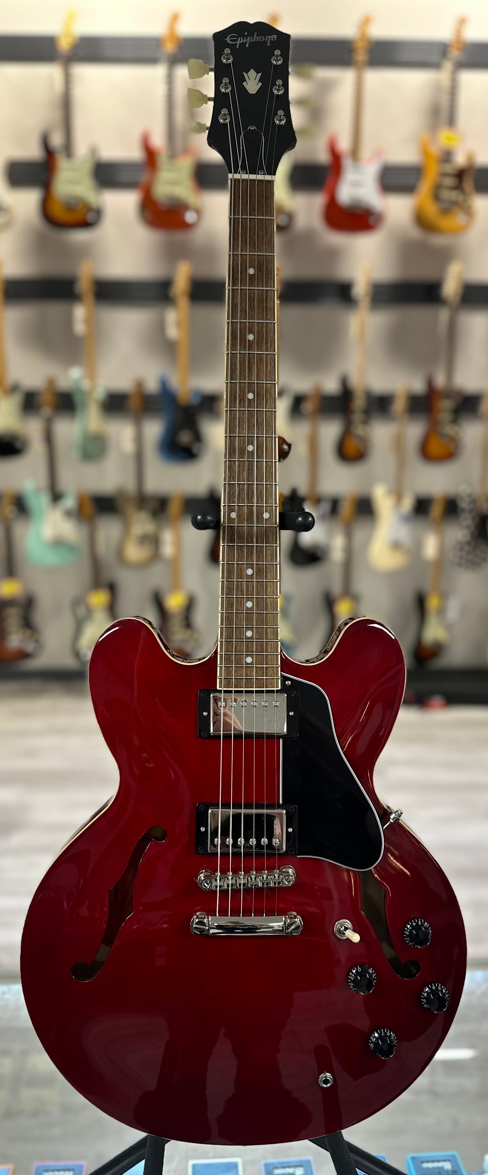 Full front of Used Epiphone ES-335 Cherry  TSS4432