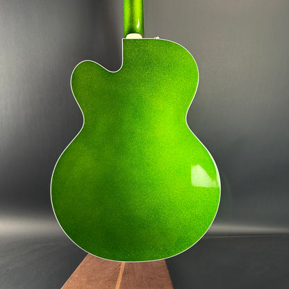 Back of Used Gretsch G6120T Brian Setzer Signature Hot Rod Extreme Coolant Green.