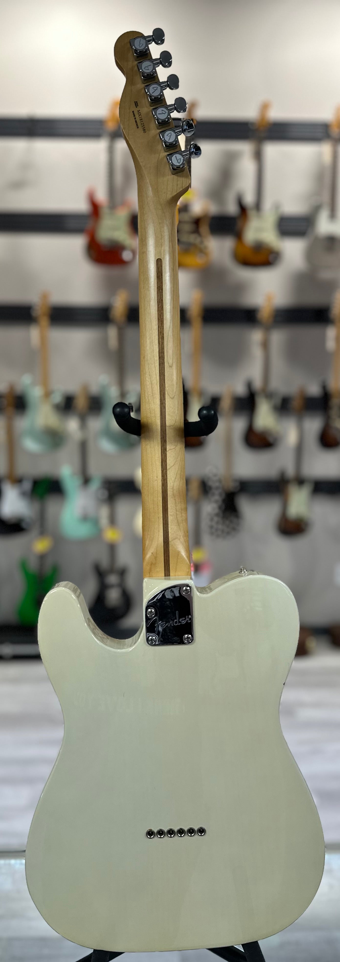 Full back of Used 2018 Fender Deluxe Nashville Telecaster White Blonde TSS4242