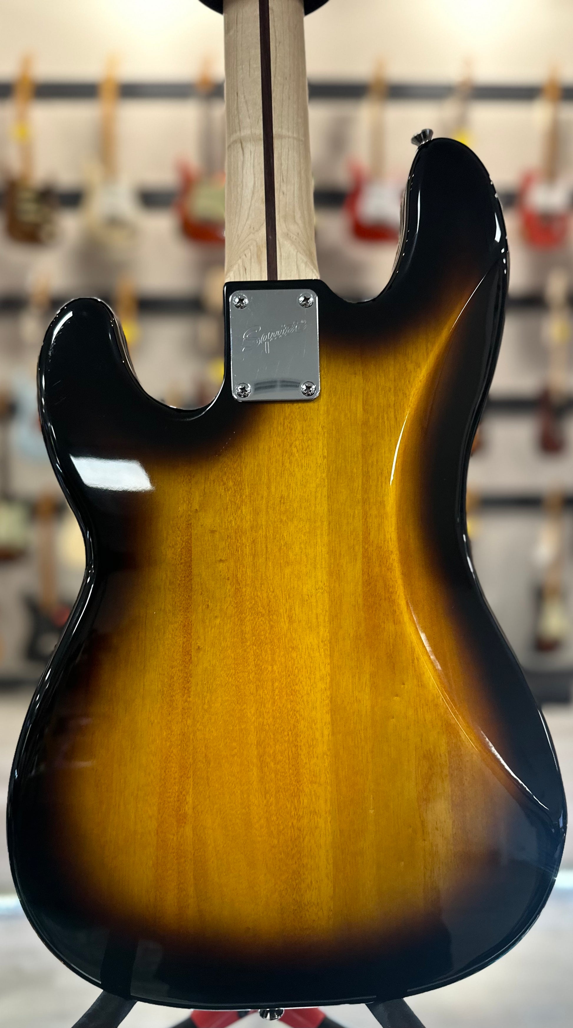 Back of Used Squier Affinity Precision Bass Sunburst TSS4532