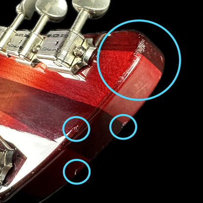 Damage on headstok of Used 1997 Rickenbacker 360V64 Fireglow.