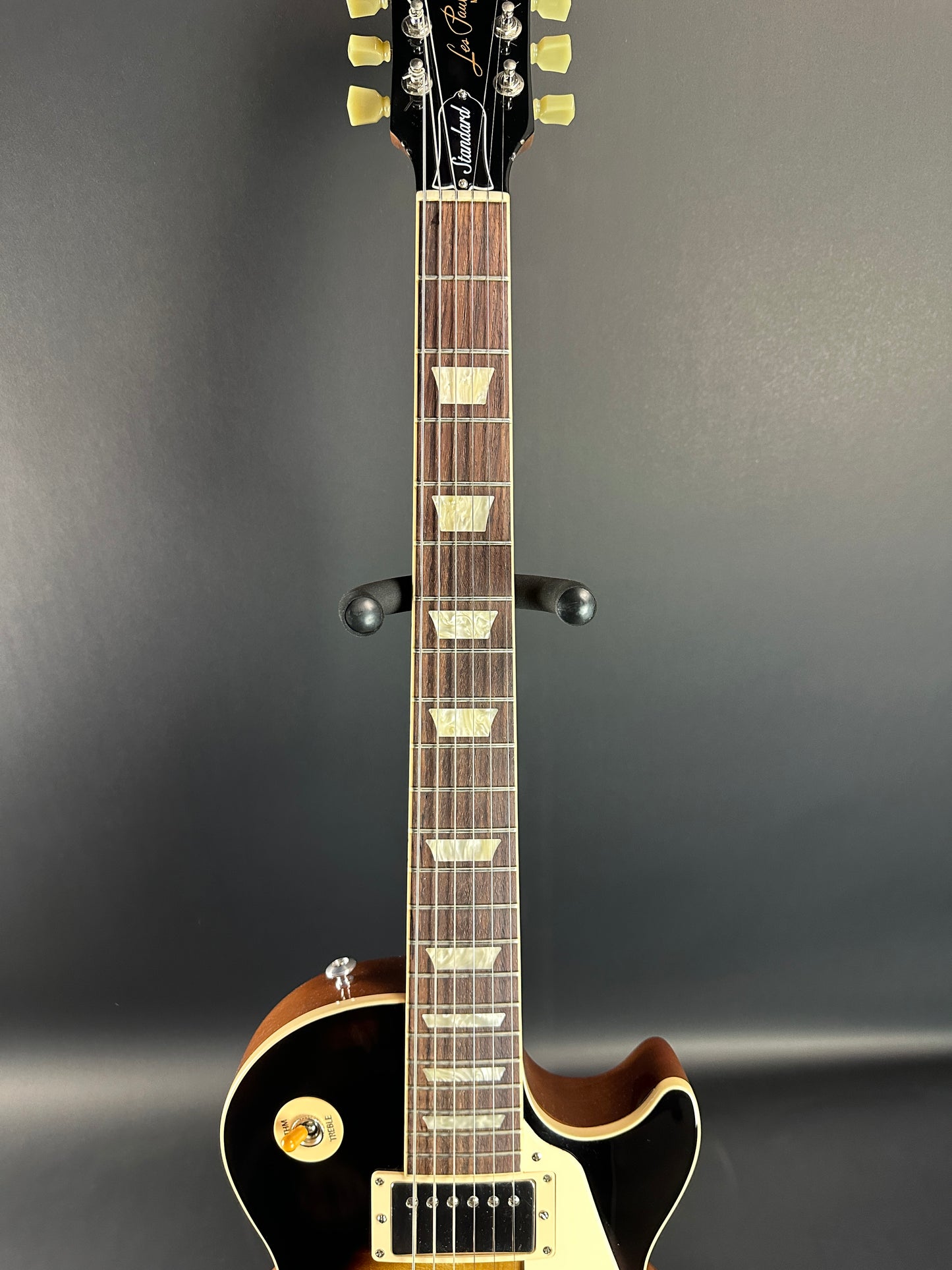 Fretboard of Used Gibson Les Paul Standard 50s Tobacco Sunburst.