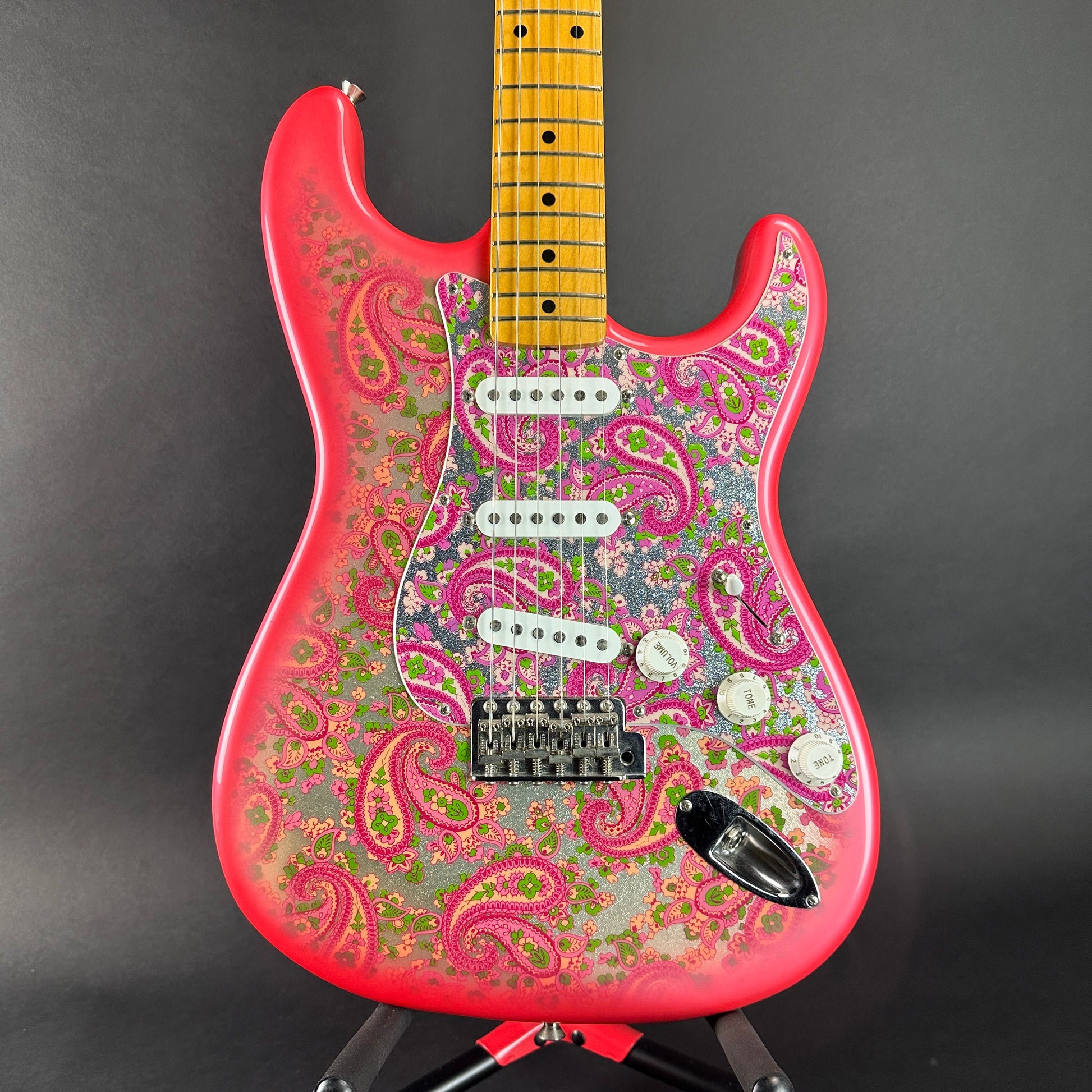 Front of Used 2003 Fender CIJ Paisley Strat.