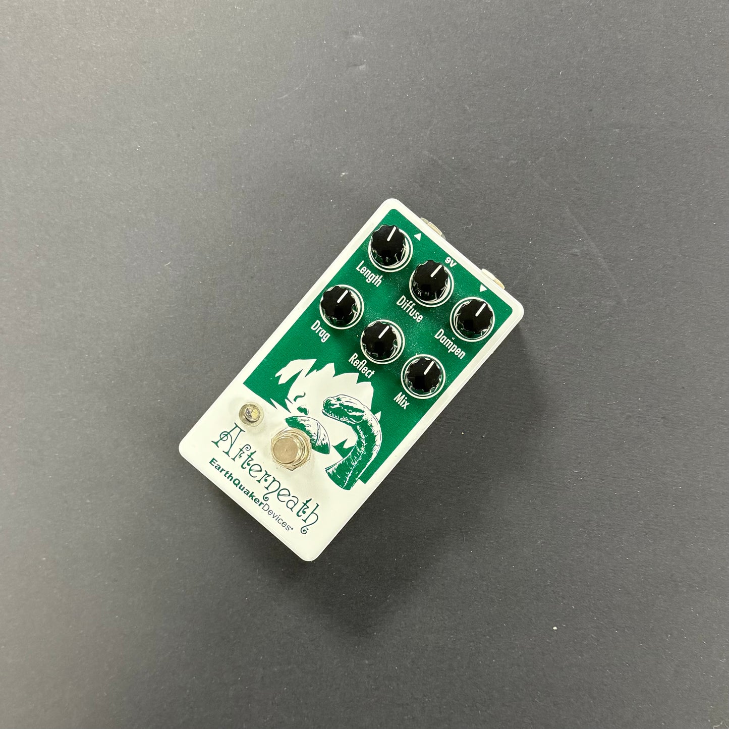 Top of Used EarthQuaker Devices Afterneath Limited Edition Lochness Green Pedal TSS4808