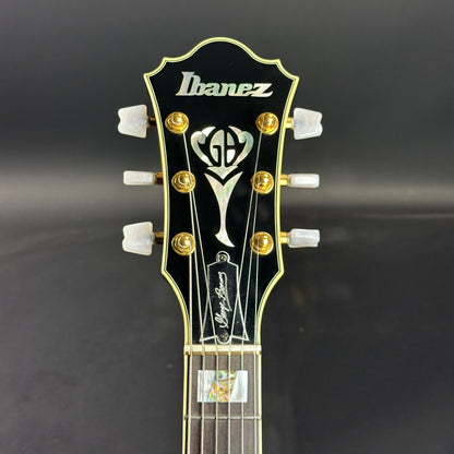 Front of headstock of Used Ibanez GB10 George Benson.