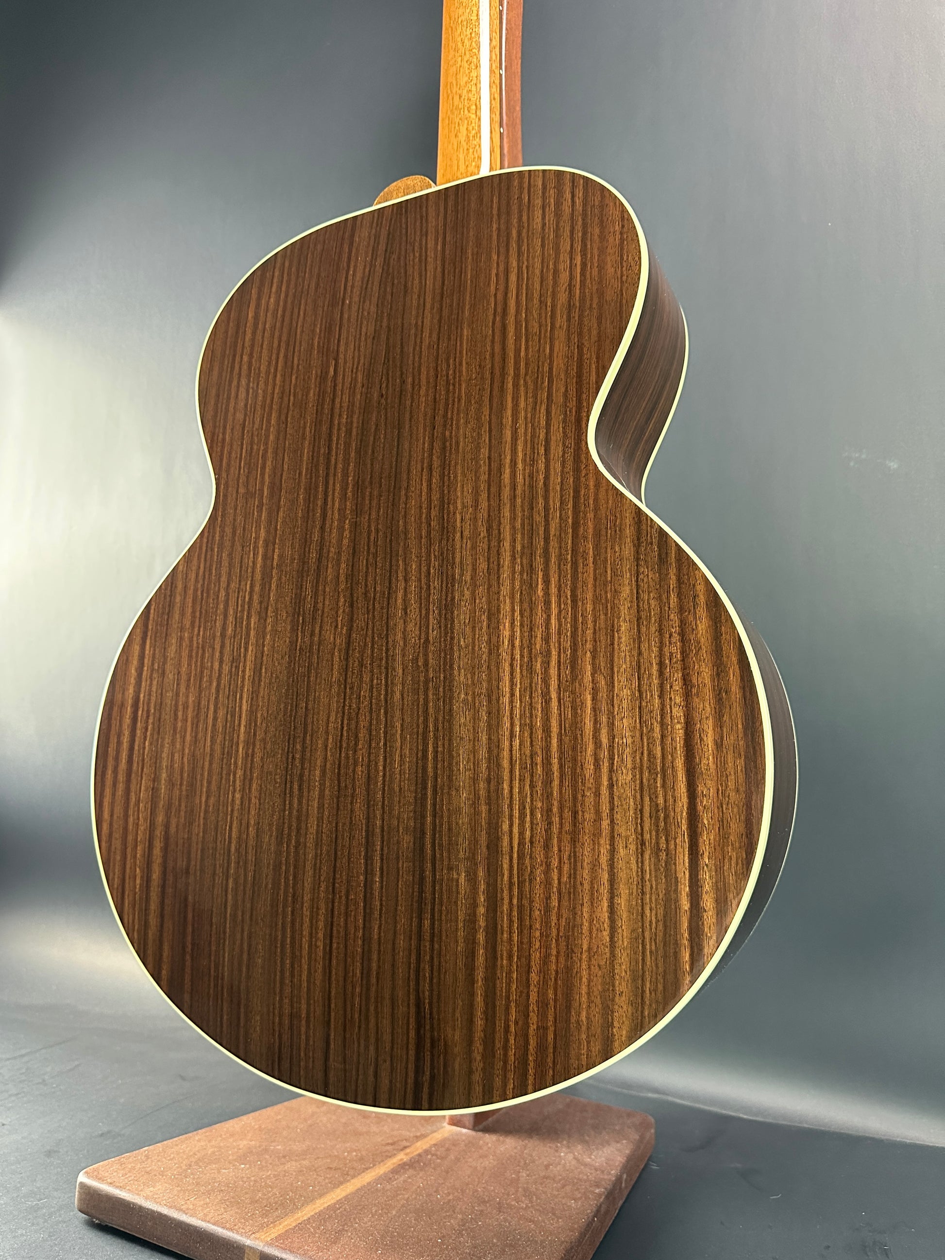 Back angle of Used Gibson SJ-200 Studio Rosewood Burst.