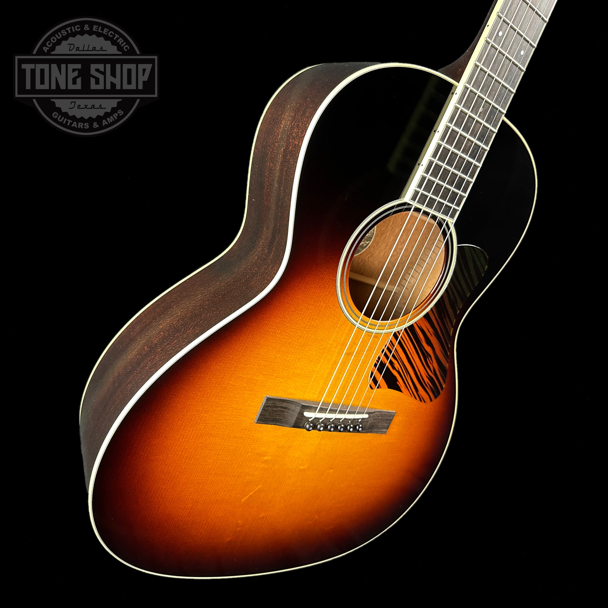 Front angle of Used Collings C10A Sunburst.