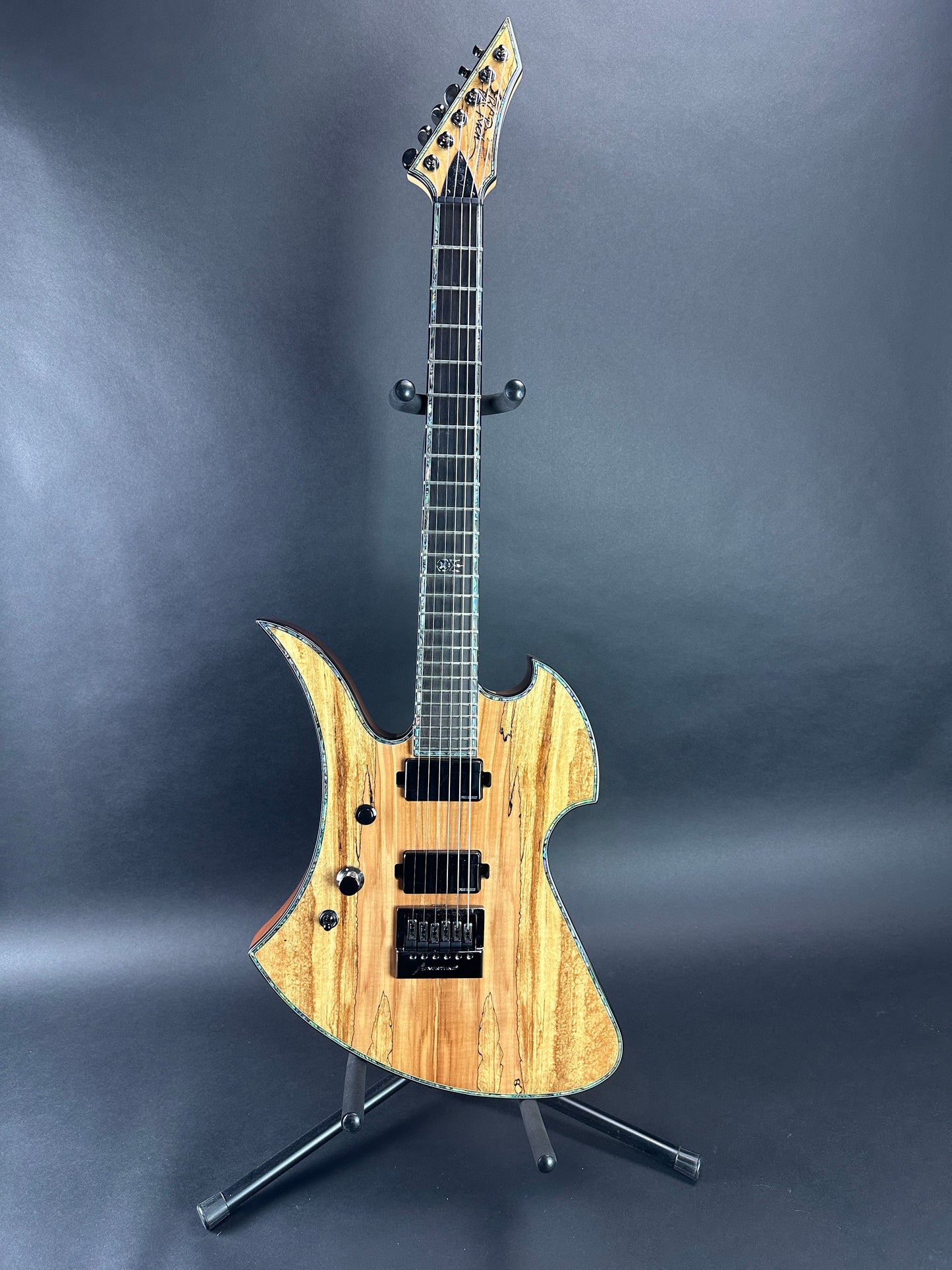 Full front of Used BC Rich Mockingbird Extreme Natural Left-Handed.