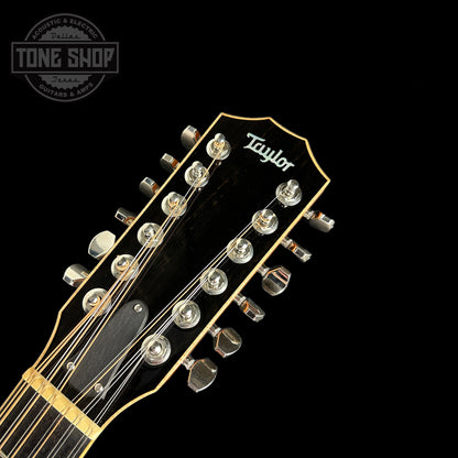 Front of headstock of Used Taylor 856ce 12 String.